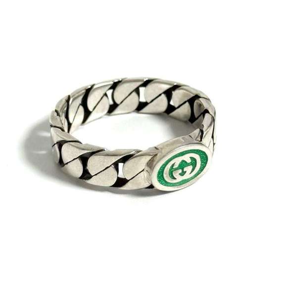 Gucci Men's Interlocking G Silver Ring - Picture 1 of 10